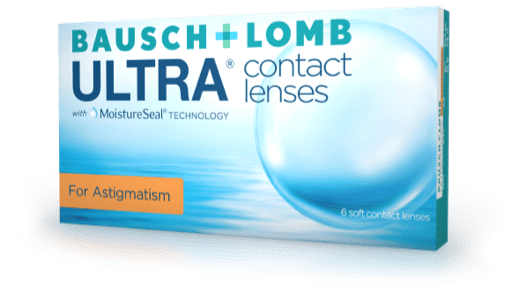 Box of ULTRA monthly contact lenses for astigmatism