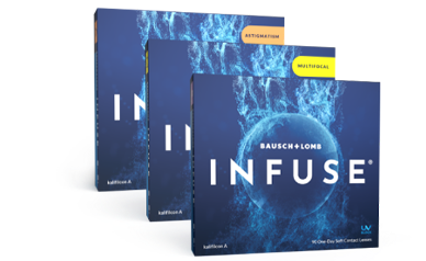 Box collection of INFUSE daily contact lenses