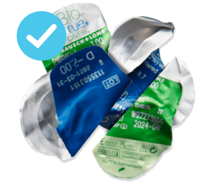 Photo of used contact lens top foils