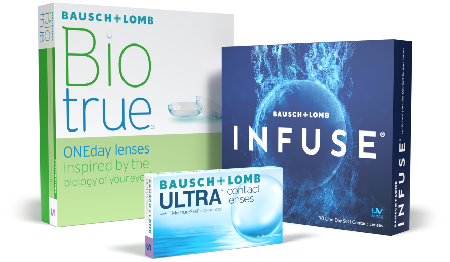 Bausch and Lomb line of contact lenses box collection