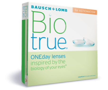 Box of Biotrue ONEday daily contact lenses for astigmatism