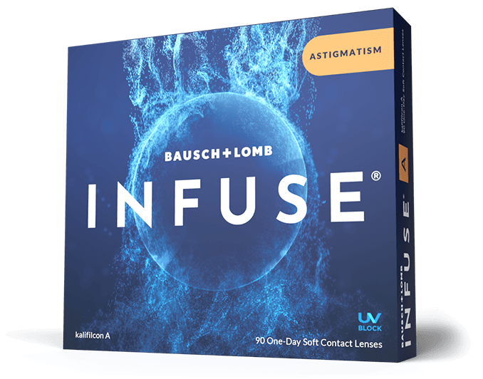Box of INFUSE Multifocal daily contact lenses